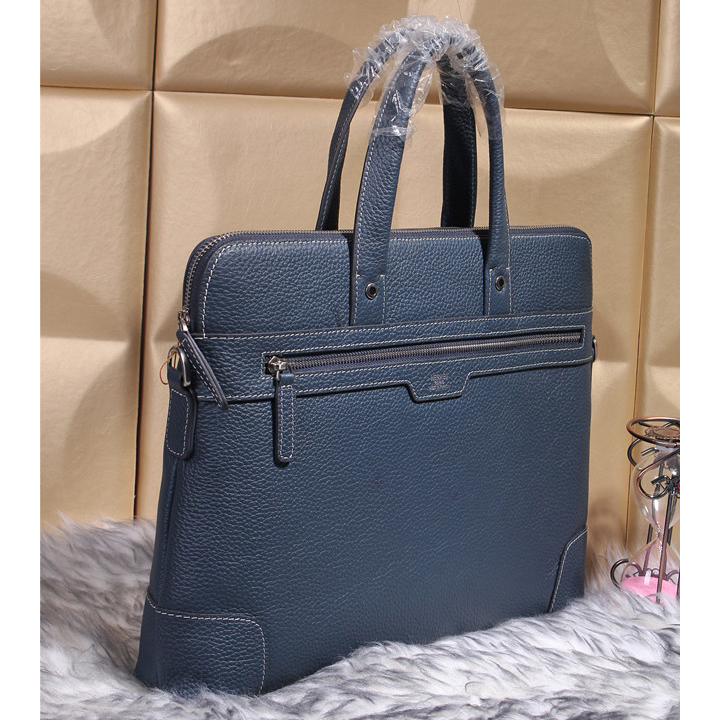 2015 Hermes Briefcase Calf Leather H8073 Blue