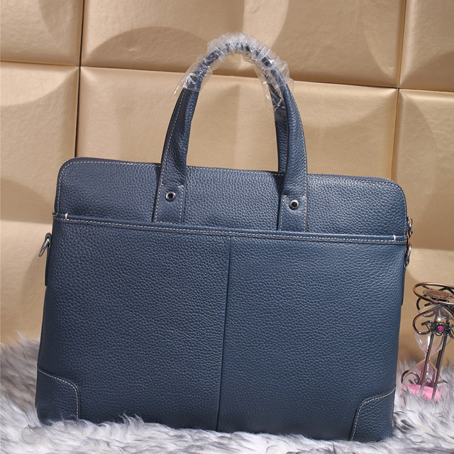 2015 Hermes Briefcase Calf Leather H8073 Blue