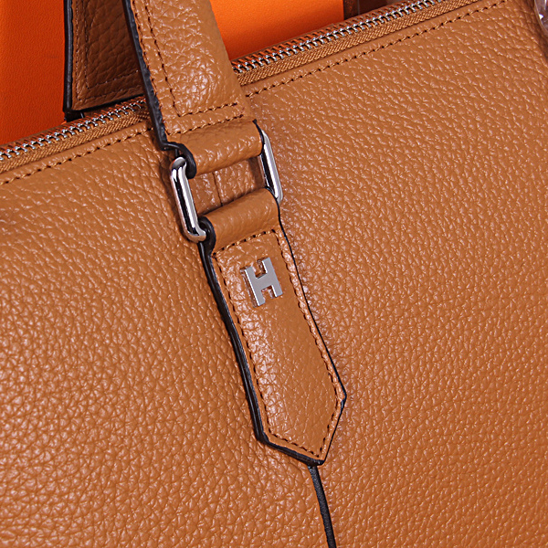 2015 Hermes Briefcase Original Calf Leather 5946 Wheat