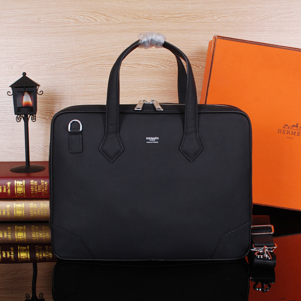 2015 Hermes Briefcase Original Calf Leather H38011 Black