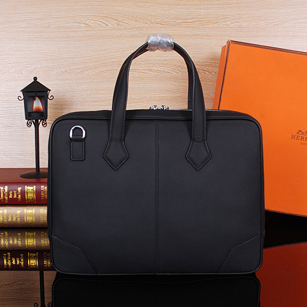 2015 Hermes Briefcase Original Calf Leather H38011 Black