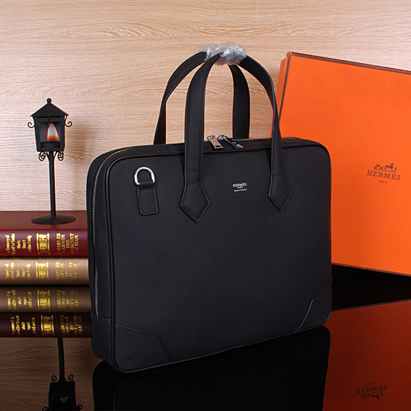 2015 Hermes Briefcase Original Calf Leather H38011 Black