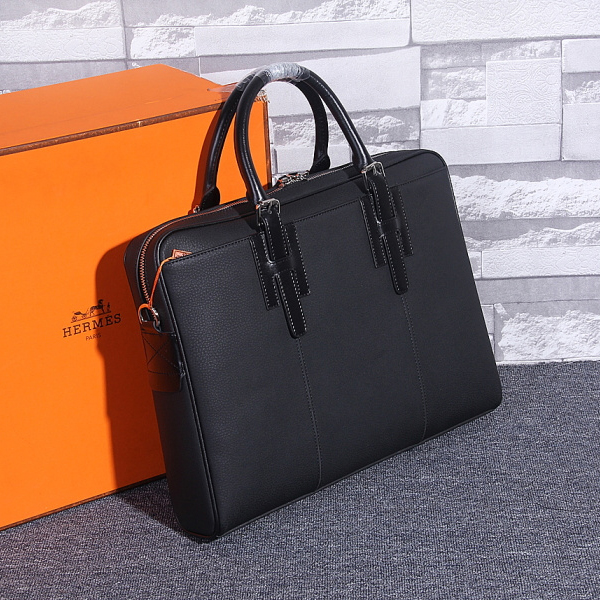 2015 Hermes Briefcase Original Calf Leather H511 Black