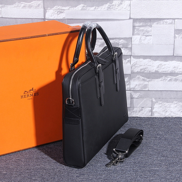 2015 Hermes Briefcase Original Calf Leather H511 Black