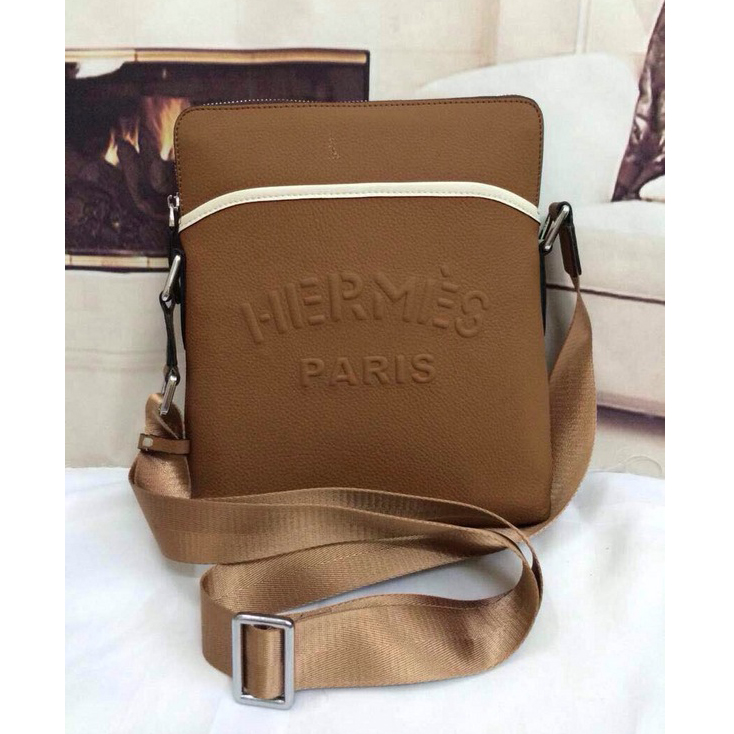 2015 Hermes Briefcase Original Calf Leather H62183 Small Wheat