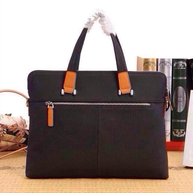 2015 Hermes Briefcase Original Calf Leather H62185 Large tote bag Black