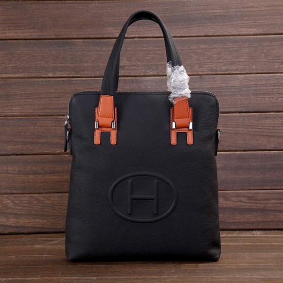 2015 Hermes Briefcase Original Calf Leather H62185 Medium Black