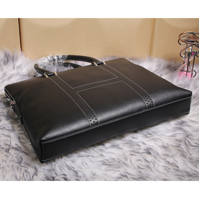 2015 Hermes Briefcase Original Calf Leather H8015 Black