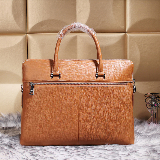 2015 Hermes Briefcase Original Calf Leather H8015 Wheat