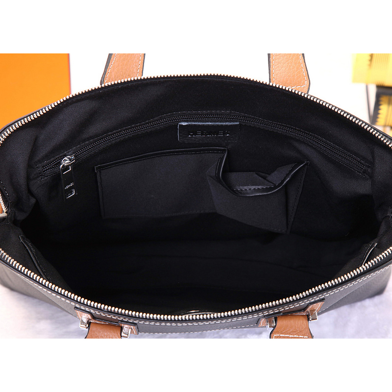 2015 Hermes Briefcase Original Calf Leather H9826 Black