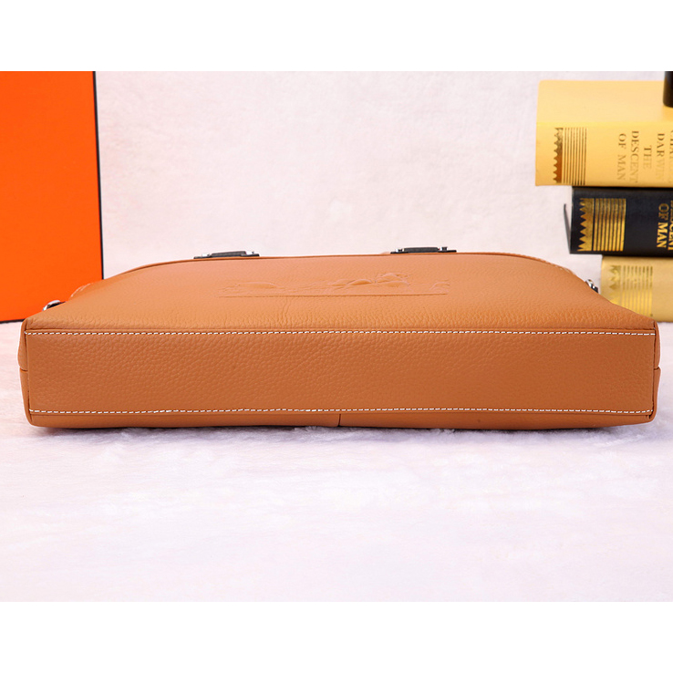 2015 Hermes Briefcase Original Calf Leather H9826 Wheat