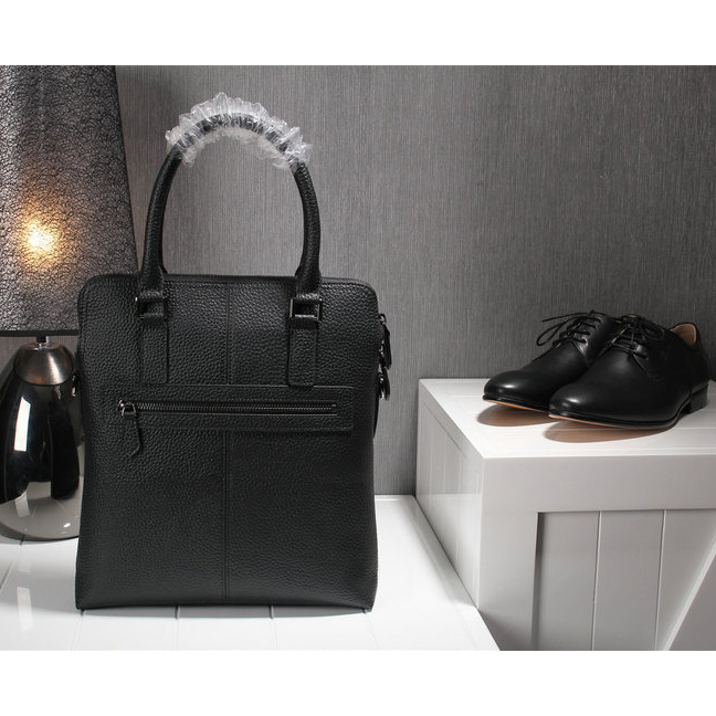 2015 Hermes Briefcase Original Grainy Leather H8063 Black