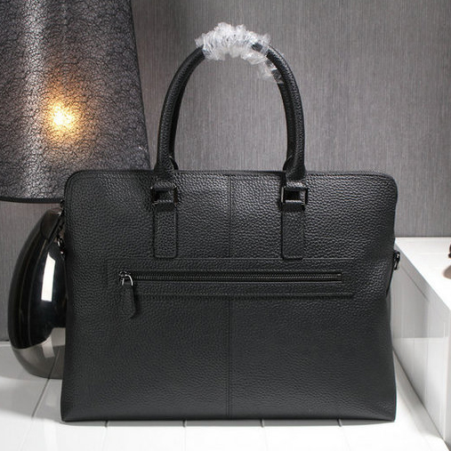 2015 Hermes Briefcase Original Grainy Leather H8065 Black