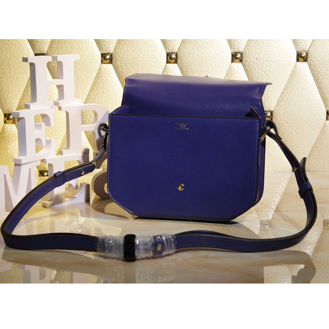 2015 Hermes Cherche Midi Bag Calfskin Leather H1518 Blue