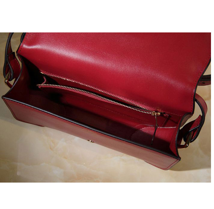 2015 Hermes Cherche Midi Bag Calfskin Leather H1518 Burgundy