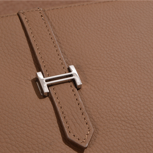 2015 Hermes Clutch Bag Calfskin Leather H9398 Khaki