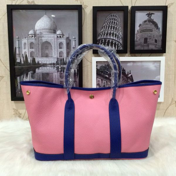 2015 Hermes Garden Party 36cm Tote Bags Original Leather Pink&Blue