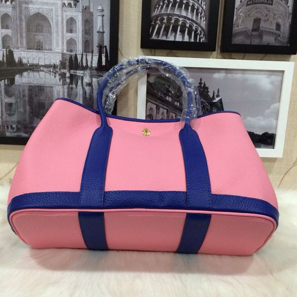 2015 Hermes Garden Party 36cm Tote Bags Original Leather Pink&Blue