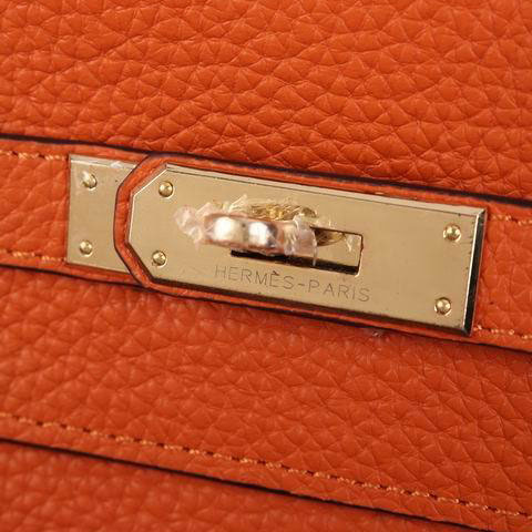 2015 Hermes Kelly 35CM Shoulder bag clemence leather in Orange