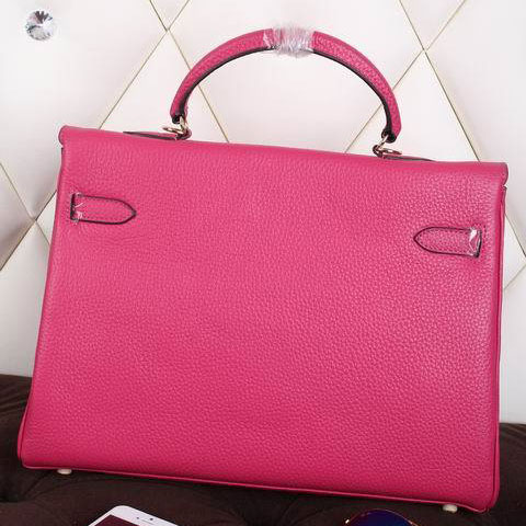 2015 Hermes Kelly 35CM Shoulder bag clemence leather in Rose