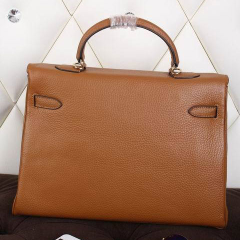 2015 Hermes Kelly 35CM Shoulder bag clemence leather in Wheat