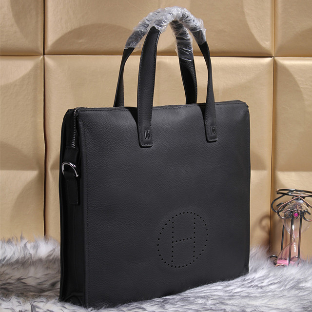 2015 Hermes Original Calf Leather Tote Bag H3838 Black