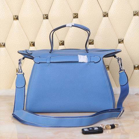 2015 Hermes Oxer Top Handle Messenger Bag H8096 SkyBlue