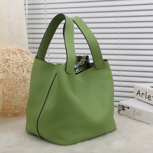 2015 Hermes Picotin Lock MM Bag in Clemence Leather H8616 Green