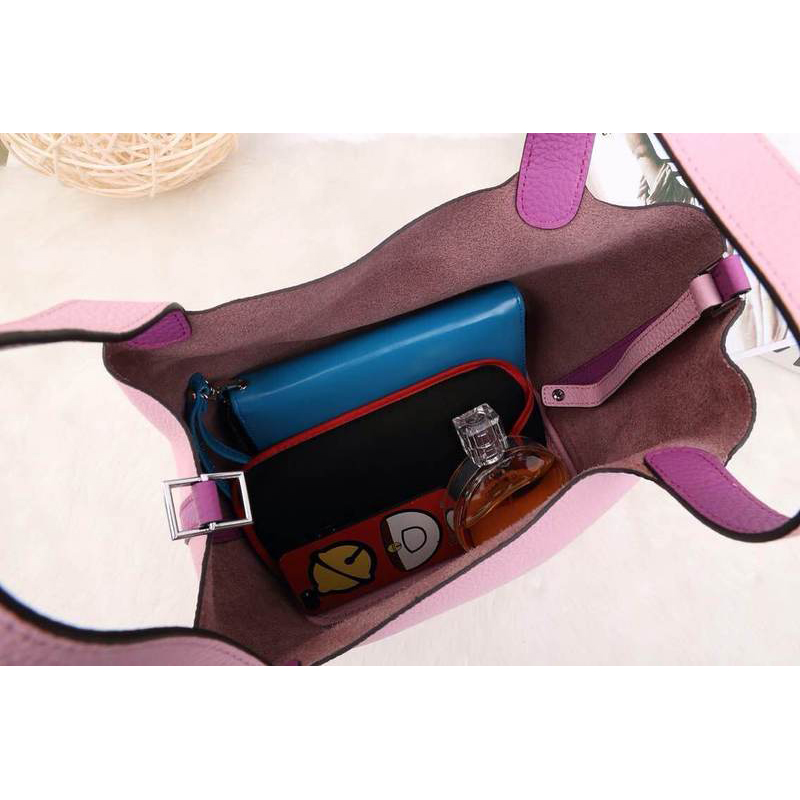 2015 Hermes Picotin Lock MM Bag in Clemence Leather H8616 Pink&Purple