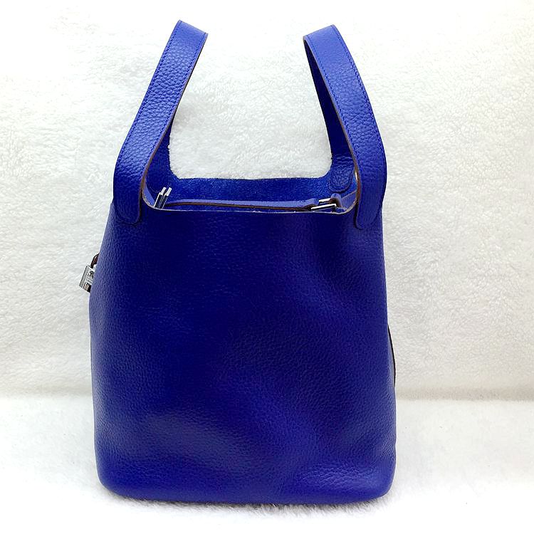 2015 Hermes Picotin Lock MM Bags Clemence Leather H1048 Blue