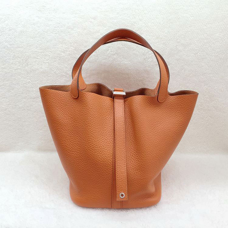 2015 Hermes Picotin Lock MM Bags Clemence Leather H1048 Orange