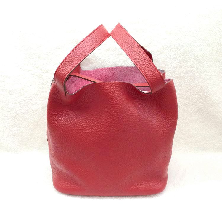 2015 Hermes Picotin Lock MM Bags Clemence Leather H1048 Red