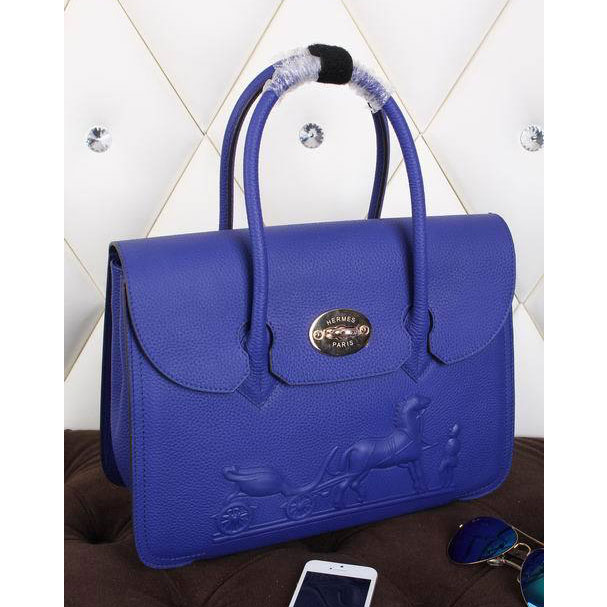 2015 Hermes Tote bag clemence leather H0345 in Blue