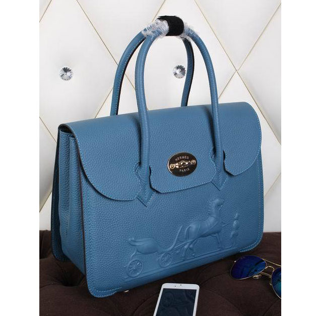 2015 Hermes Tote bag clemence leather H0345 in Skyblue