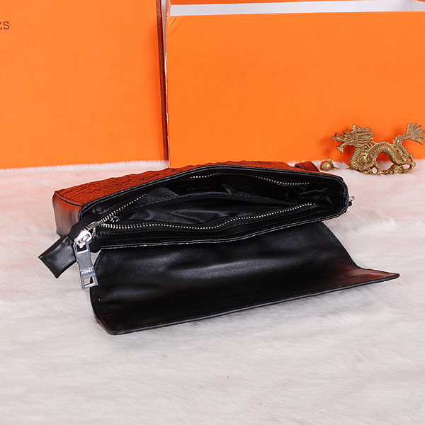 2015 Hermes crocodile Leather Clutch H319 Black