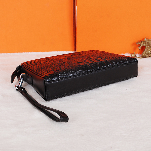 2015 Hermes crocodile Leather Clutch H319 Black