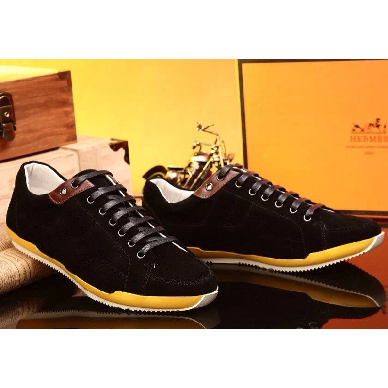 2015 Hermes men buckskin Embossed sport casual shoes