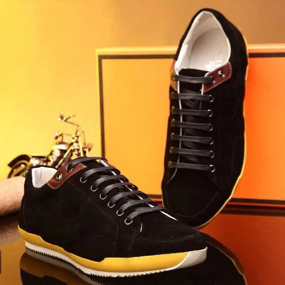 2015 Hermes men buckskin Embossed sport casual shoes