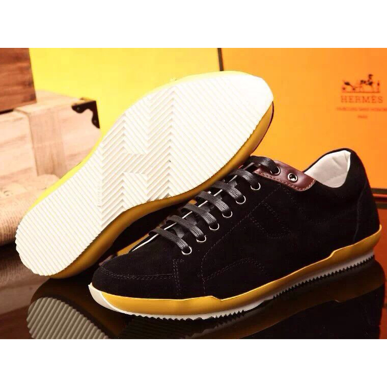 2015 Hermes men buckskin Embossed sport casual shoes