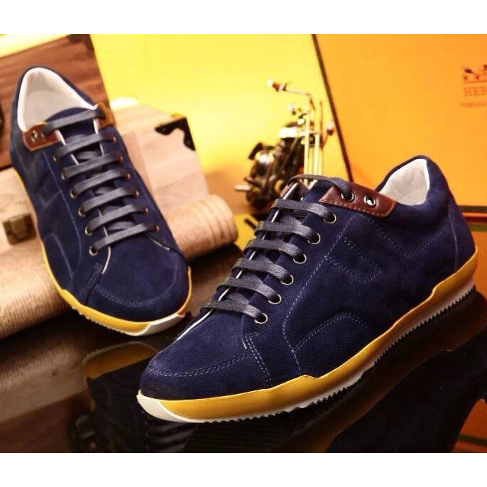 2015 Hermes men buckskin Embossed sport casual shoes