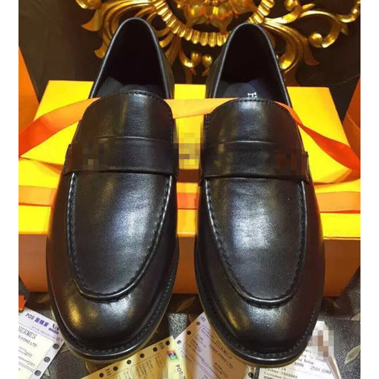 2015 Hermes men business shoes in calf leather