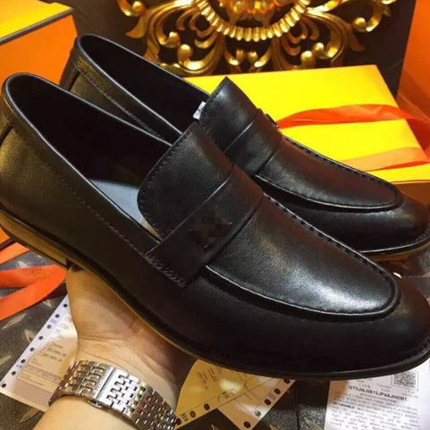 2015 Hermes men business shoes in calf leather