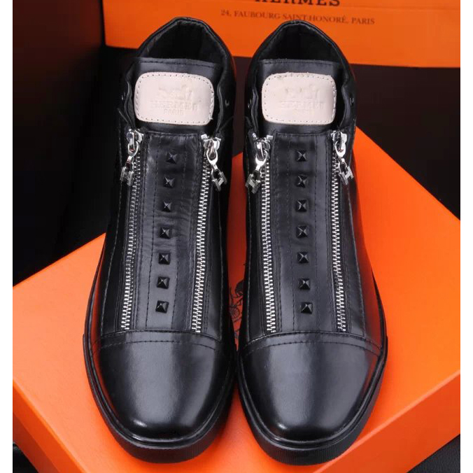 2015 Hermes men rivet High-top boots