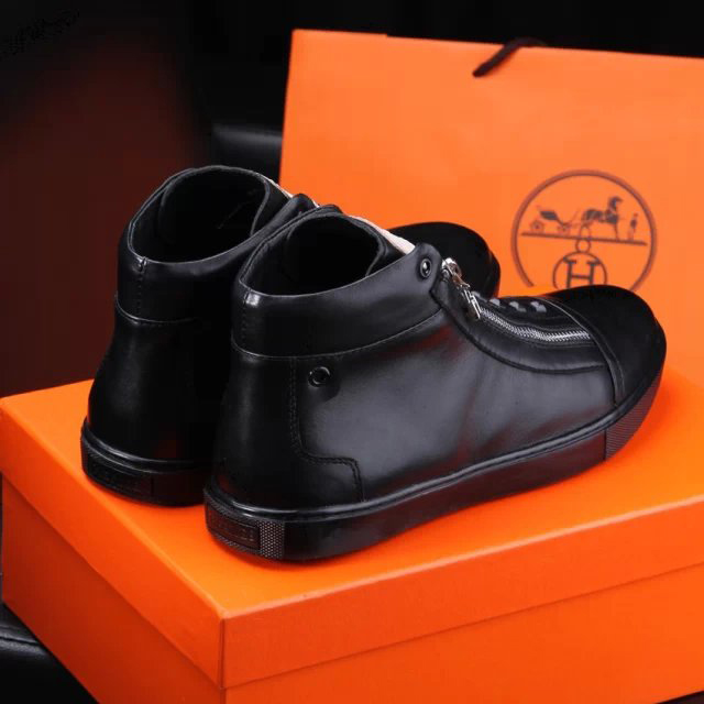 2015 Hermes men rivet High-top boots