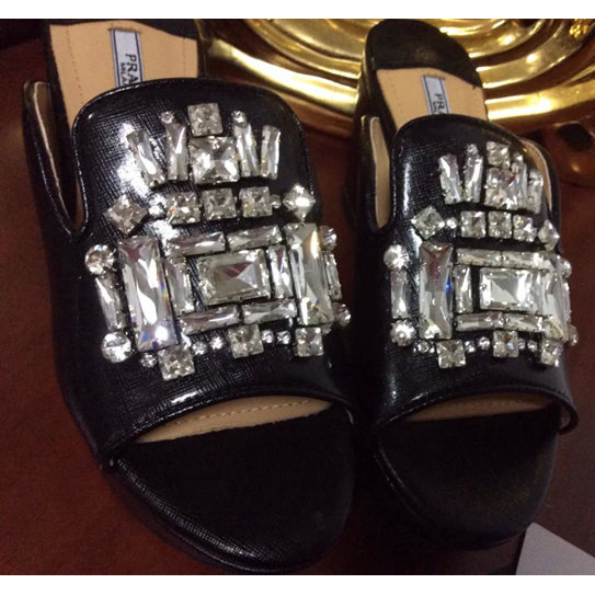 2015 Latest Prada women slippers shoes