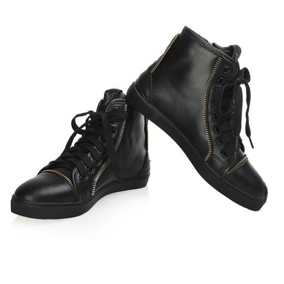 2015 Louis vitton women zipper decoration High-top boots