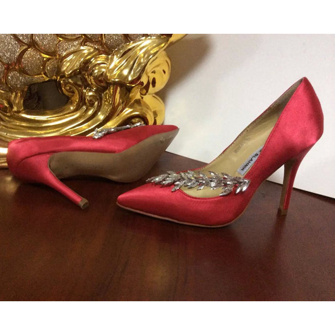 2015 Manolo Blahnik(MB) women Rhinestone high-heeled shoes