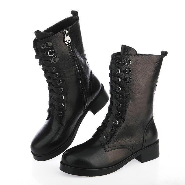 2015 Mcqueen women High-top strap boots