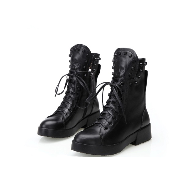 2015 Mcqueen women rivet strap boots