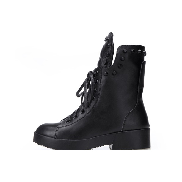 2015 Mcqueen women rivet strap boots